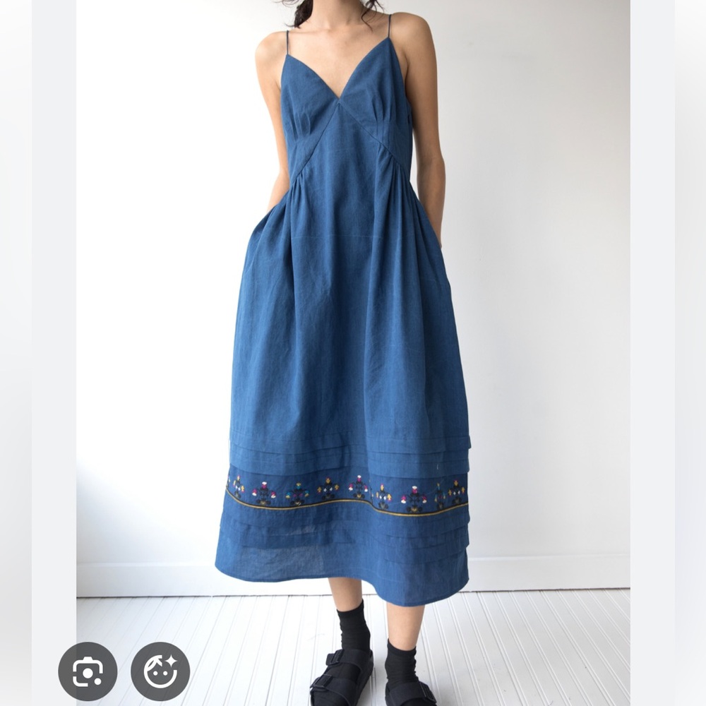 Caron Callahan midi dress with embroidery